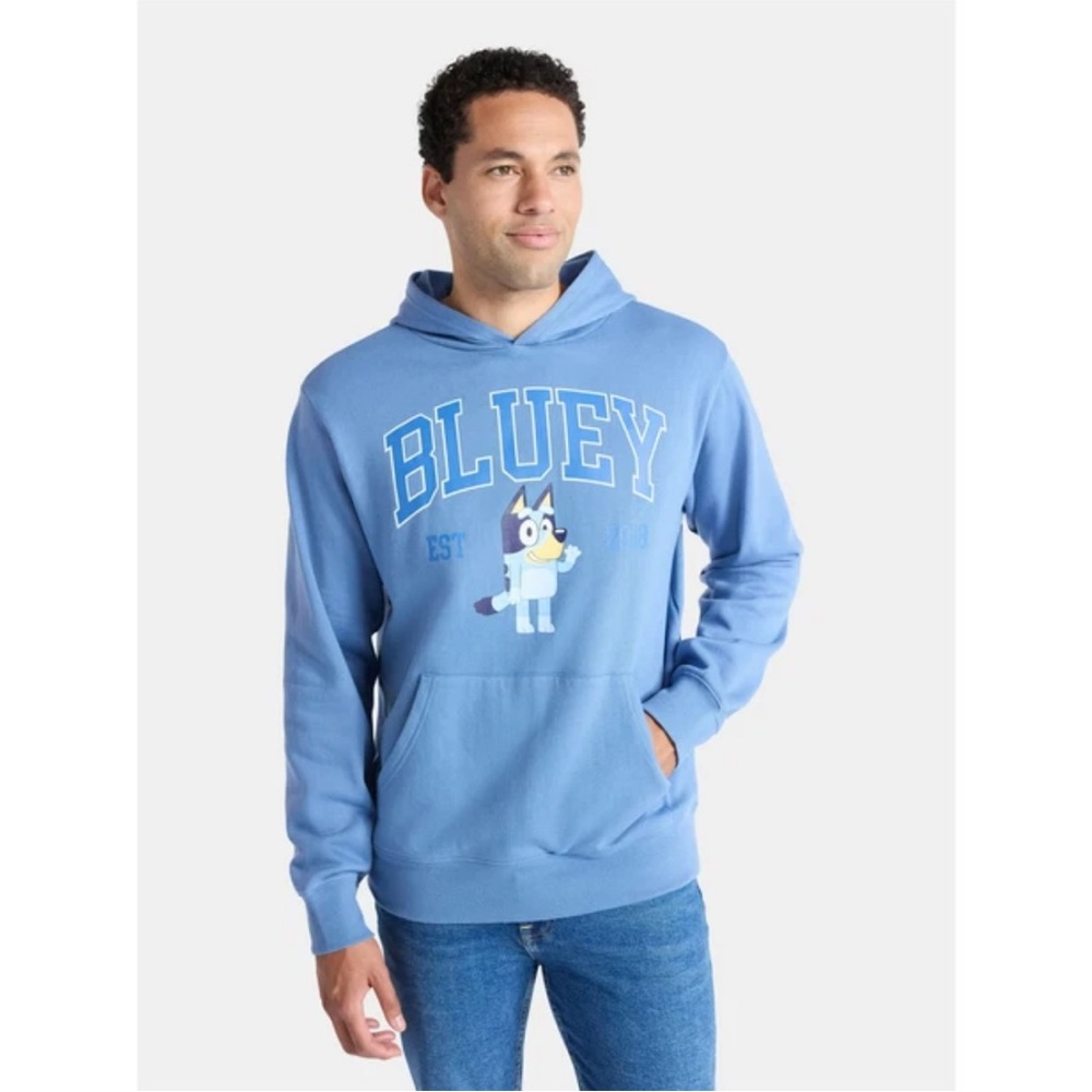 Bluey Men's Blue Hoodie - Picture 2 of 4